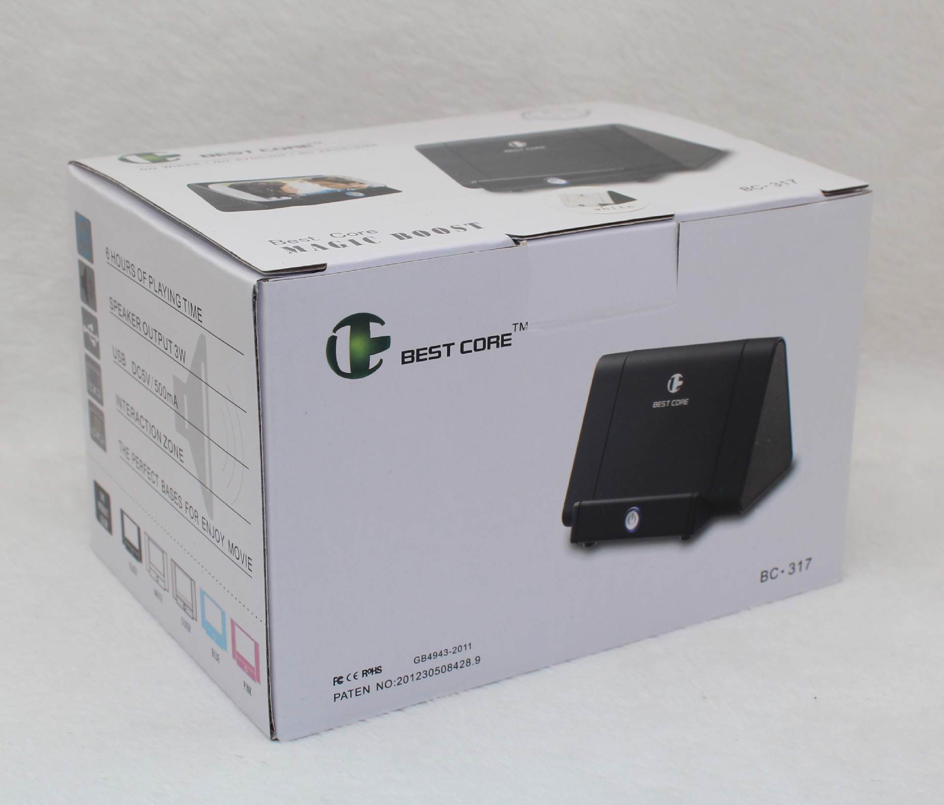 JMT-258762 Mobile Phone Stand with Speaker - 3W Output, 5-6 Hours Playtime, Compact Design