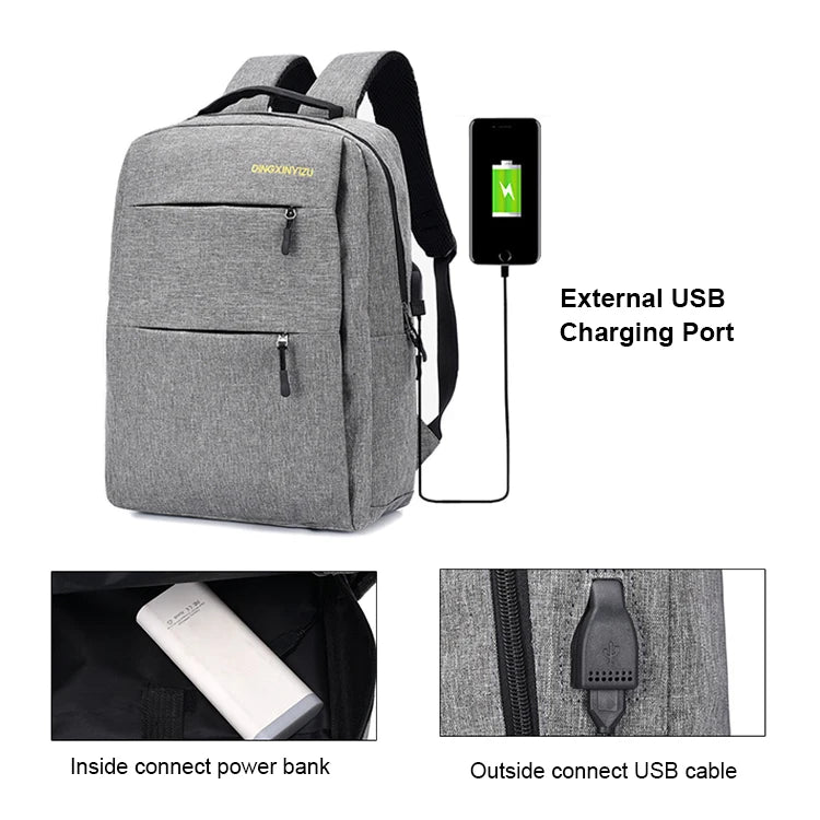 JMT-258954 15.6 Inch USB Charging Laptop Backpack with Fashionable Design and Multiple Compartments