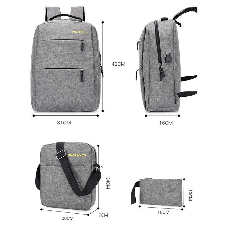 JMT-258954 15.6 Inch USB Charging Laptop Backpack with Fashionable Design and Multiple Compartments