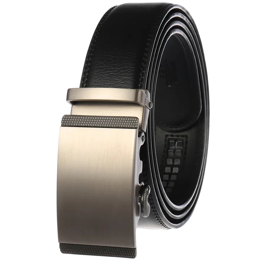 JMT-259530 Two-layer Cowhide Leather Men's Automatic Buckle Belt - Stylish and Durable Design
