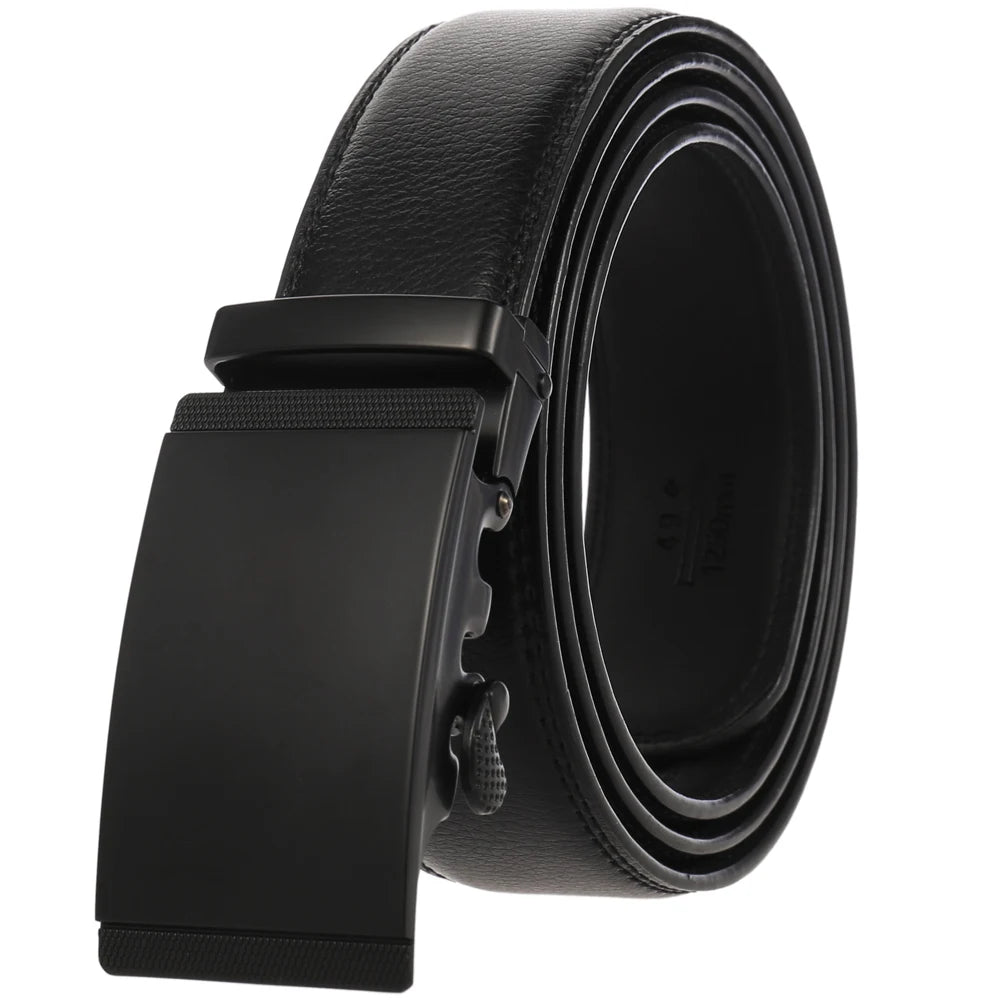 JMT-259530 Two-layer Cowhide Leather Men's Automatic Buckle Belt - Stylish and Durable Design