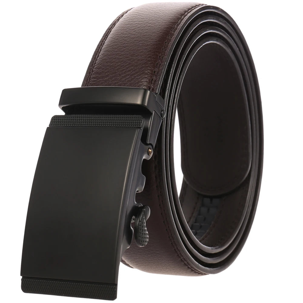 JMT-259530 Two-layer Cowhide Leather Men's Automatic Buckle Belt - Stylish and Durable Design