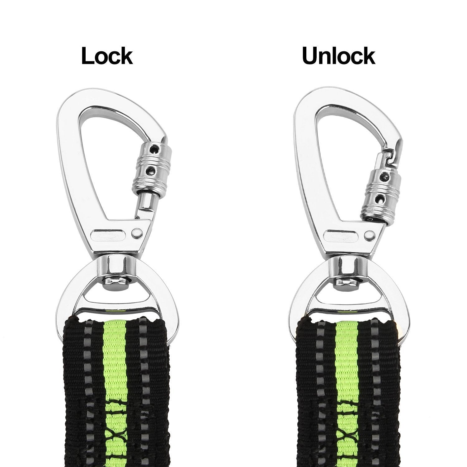 JMT-260426 Adjustable Reflective Nylon Pet Leash for Two Dogs - 50-140cm Main Traction, 60cm Spring Traction