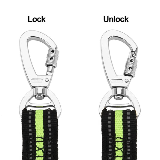 JMT-260426 Adjustable Reflective Nylon Pet Leash for Two Dogs - 50-140cm Main Traction, 60cm Spring Traction