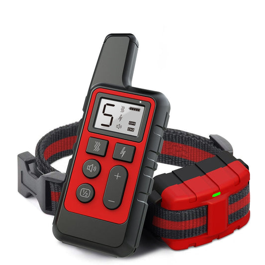 JMT-260746 Adjustable Dog Training Collar in Red with Remote Control and Vibration Functions