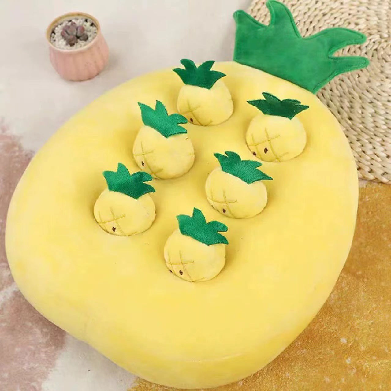 JMT-261066 Interactive Plush Strawberry Snuffle Mat for Dogs, Bunnies, and Guinea Pigs - Engage and Entertain