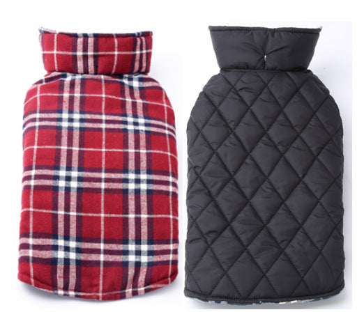 JMT-261706 Waterproof Tartan Dog Jacket Coat for Outdoor Activities - Multiple Sizes Available