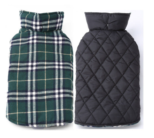 JMT-261706 Waterproof Tartan Dog Jacket Coat for Outdoor Activities - Multiple Sizes Available