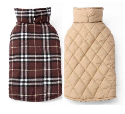 JMT-261706 Waterproof Tartan Dog Jacket Coat for Outdoor Activities - Multiple Sizes Available
