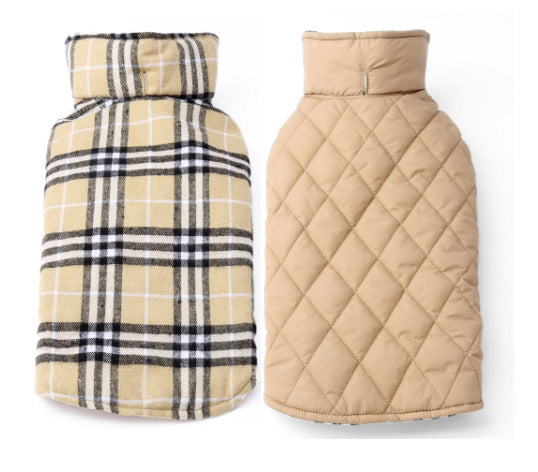 JMT-261706 Waterproof Tartan Dog Jacket Coat for Outdoor Activities - Multiple Sizes Available