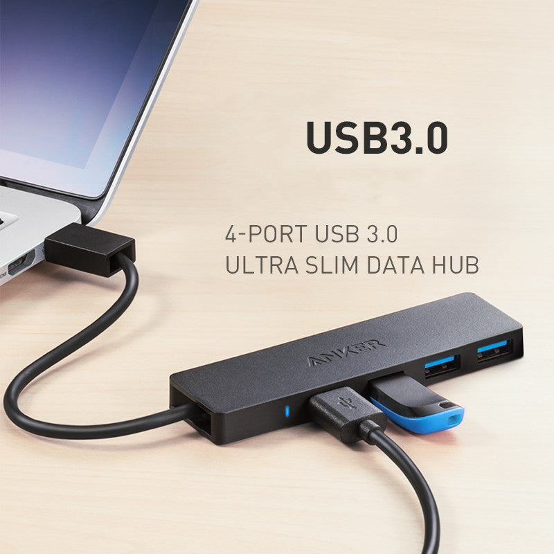 JMT-262410 High-Speed 4-Port USB 3.0 Hub for Laptop Connectivity