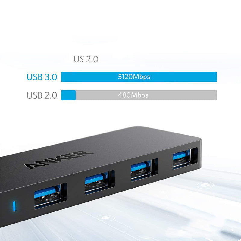 JMT-262410 High-Speed 4-Port USB 3.0 Hub for Laptop Connectivity