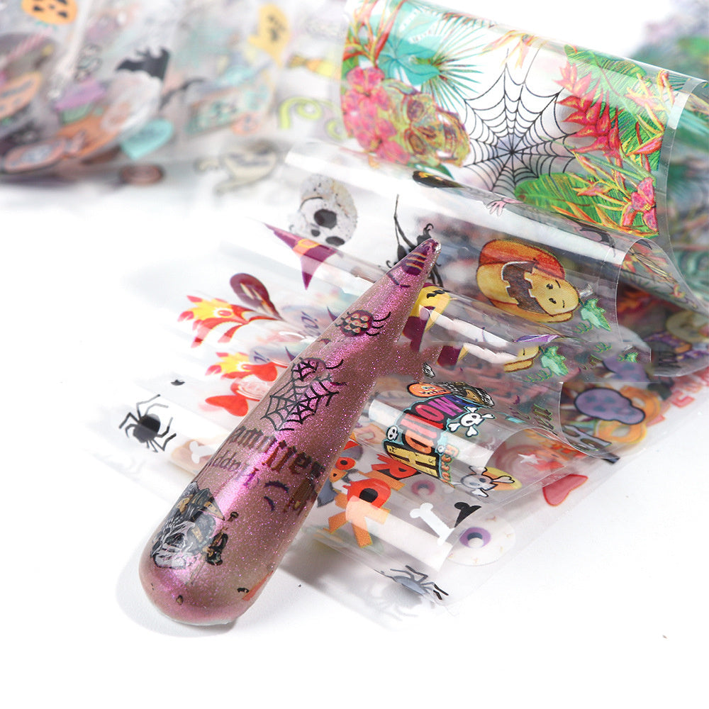 JMT-262538 Halloween Starry Sky Nail Stickers - 20 x 4 cm Decorative Accent