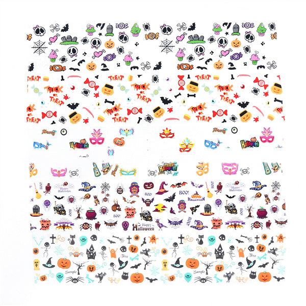 JMT-262538 Halloween Starry Sky Nail Stickers - 20 x 4 cm Decorative Accent