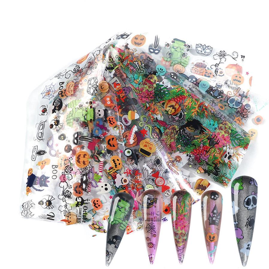 JMT-262538 Halloween Starry Sky Nail Stickers - 20 x 4 cm Decorative Accent