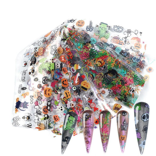 JMT-262538 Halloween Starry Sky Nail Stickers - 20 x 4 cm Decorative Accent