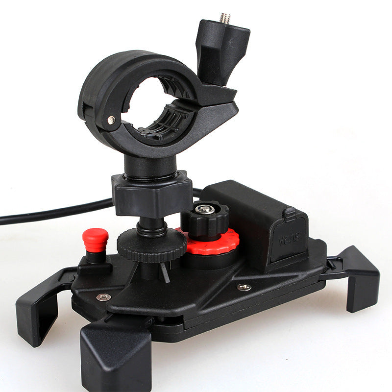 JMT-263242 360° Motorcycle Phone Holder with USB Charging for 4-6.5 Inch Devices
