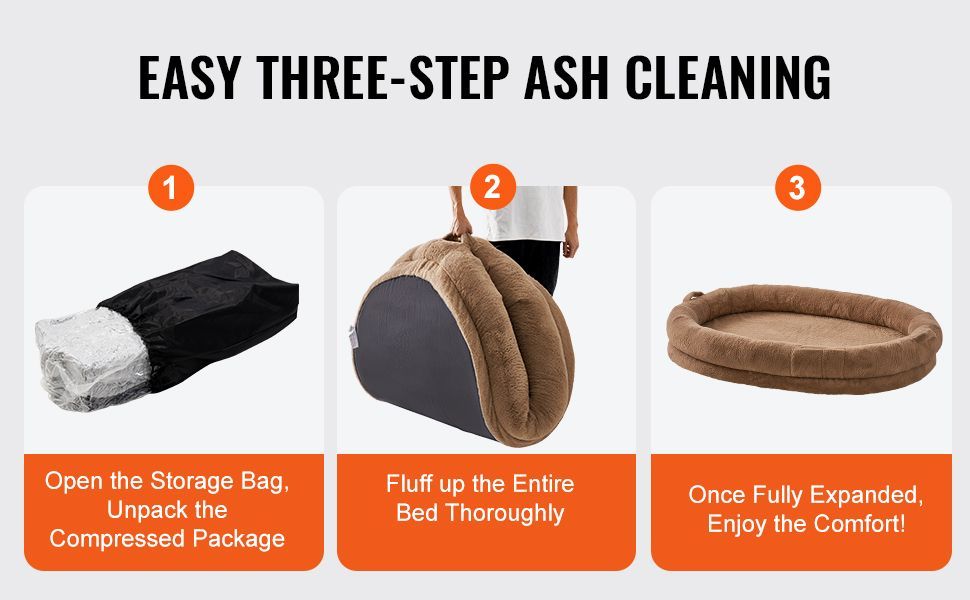 JMT-263690 Large Washable Faux Rabbit Fur Dog Bed for Humans - Cozy 72"x48"x10" Resting Space with Side Pockets and Non-Slip Base