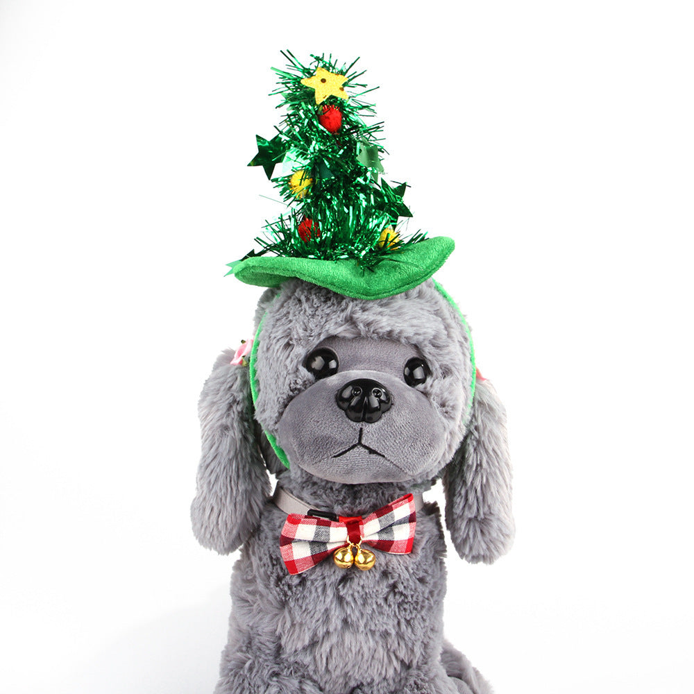 JMT-264010 Pet Headdress Halloween Headband - Flannel, Sequin, Small Ball - Available in Black, Yellow, Green