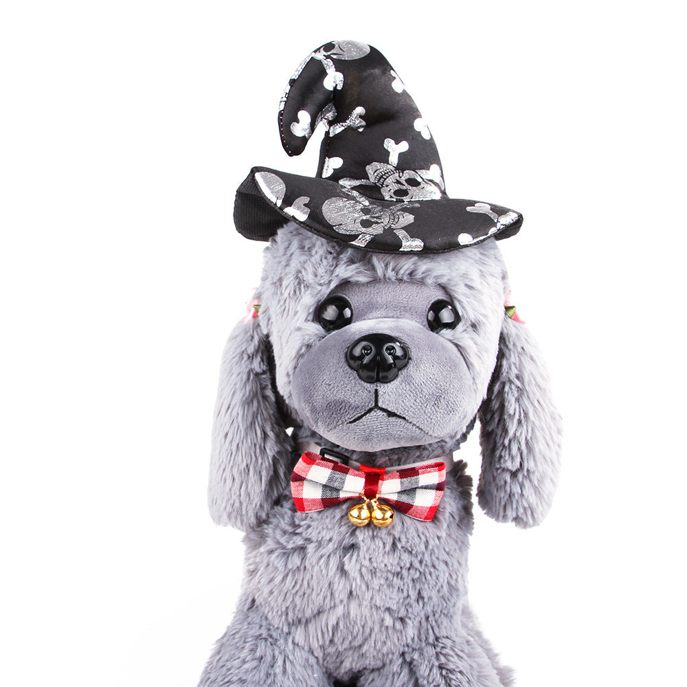 JMT-264010 Pet Headdress Halloween Headband - Flannel, Sequin, Small Ball - Available in Black, Yellow, Green