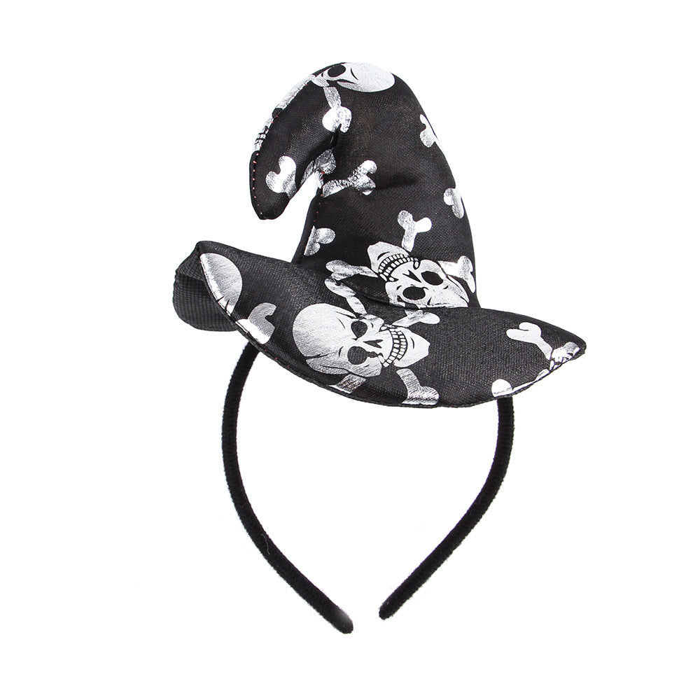 JMT-264010 Pet Headdress Halloween Headband - Flannel, Sequin, Small Ball - Available in Black, Yellow, Green