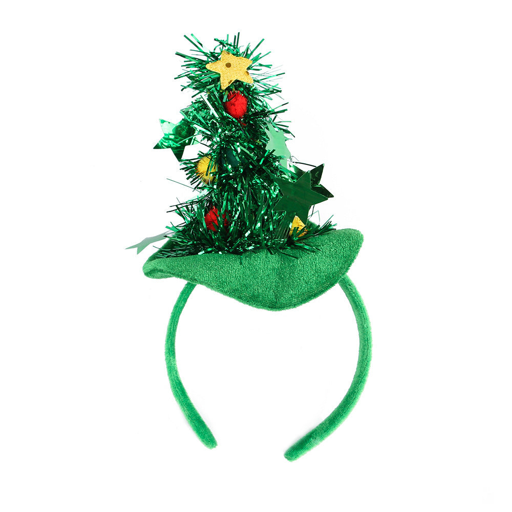 JMT-264010 Pet Headdress Halloween Headband - Flannel, Sequin, Small Ball - Available in Black, Yellow, Green
