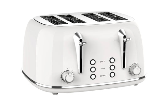 JMT-264202 Electric 4-Slice Toaster with Defrost and Reheat Functions, Ideal for Home Use