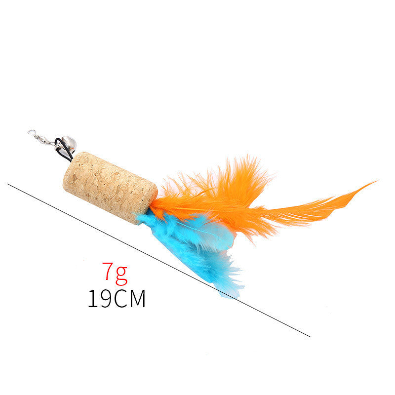 JMT-264522 Feather Replacement Head for Cat Toy - Multiple Color Options Available