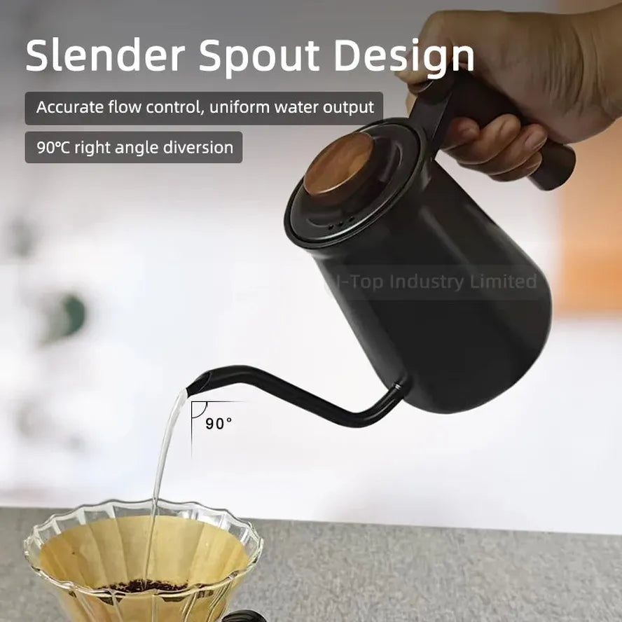 JMT-264650 304 Stainless Steel Hexagonal Design Pour Over Coffee Kettle with Slender Spout