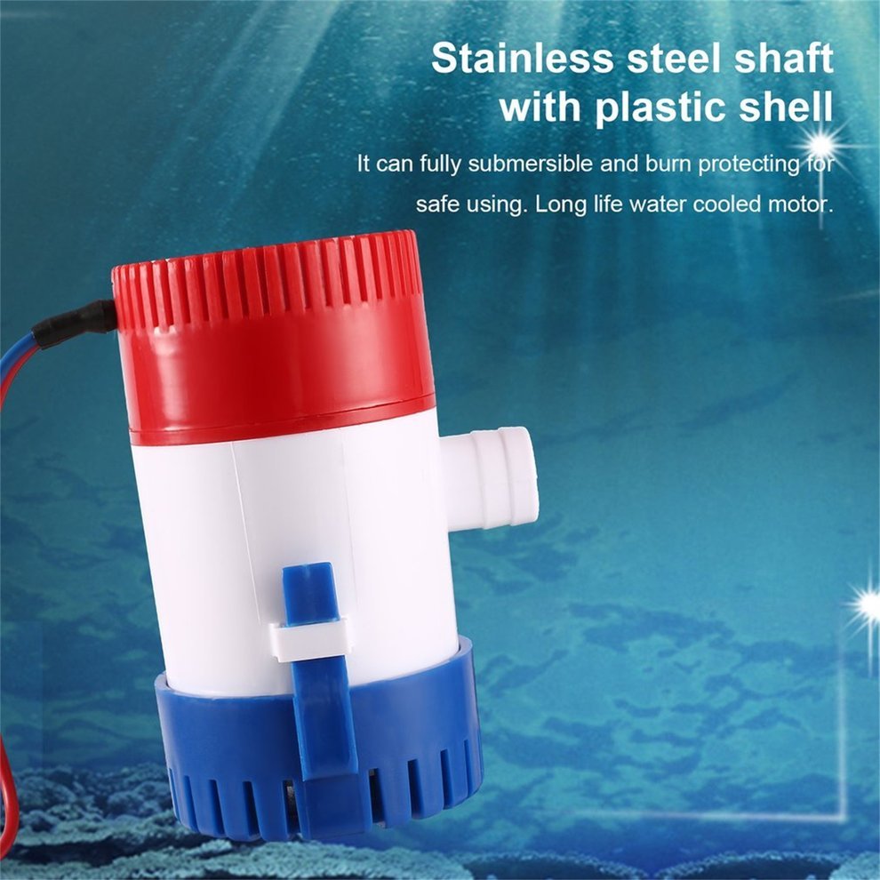 JMT-264714 Micro DC Submersible Pump for Bilge, Fish Tanks, and Agricultural Watering - 12V/24V, 70L/min Output