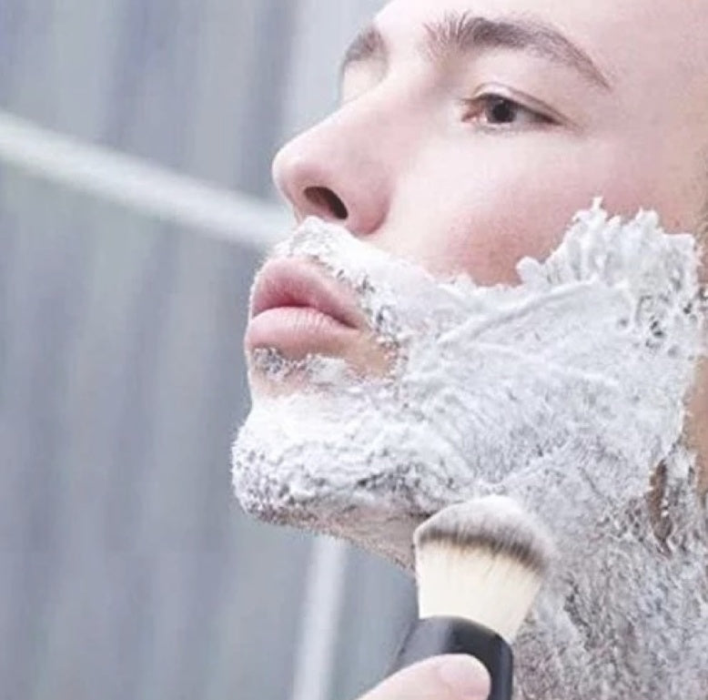 JMT-264778 Men's Non-Shedding Shaving Brush with Rubber Plastic Handle, 10CM Height