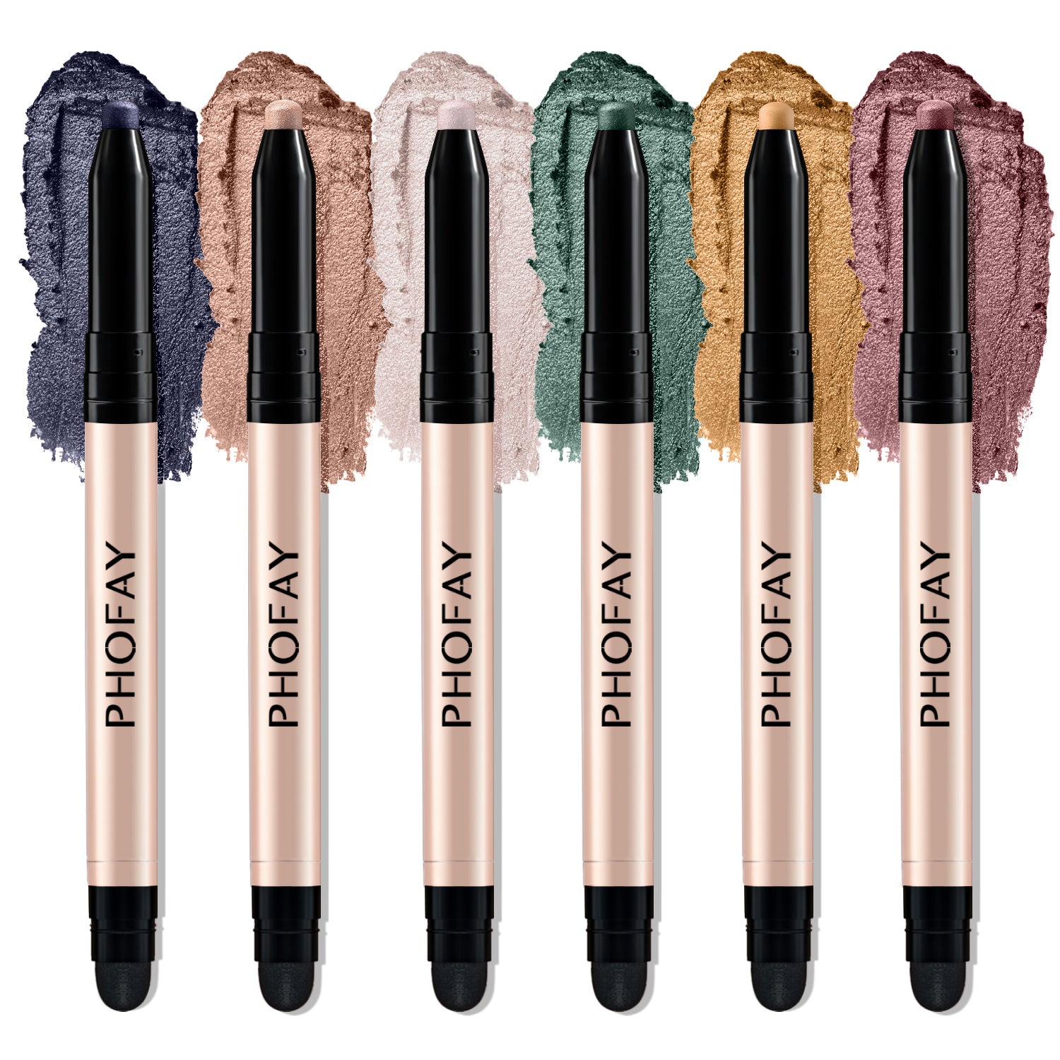 JMT-264970 PHOFAY Waterproof Eyeshadow Stick with Built-in Smudger for Easy Application