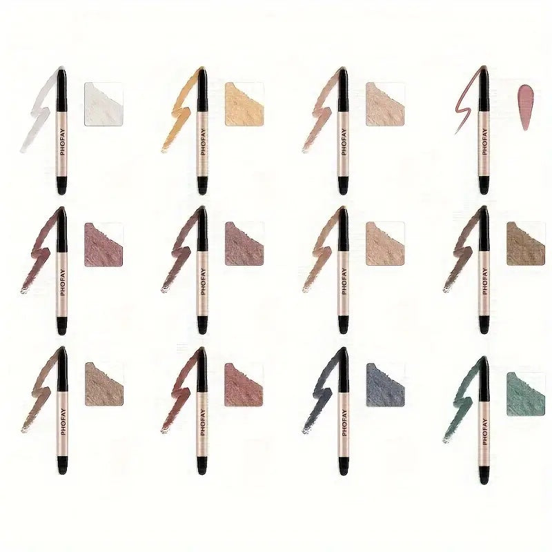 JMT-264970 PHOFAY Waterproof Eyeshadow Stick with Built-in Smudger for Easy Application