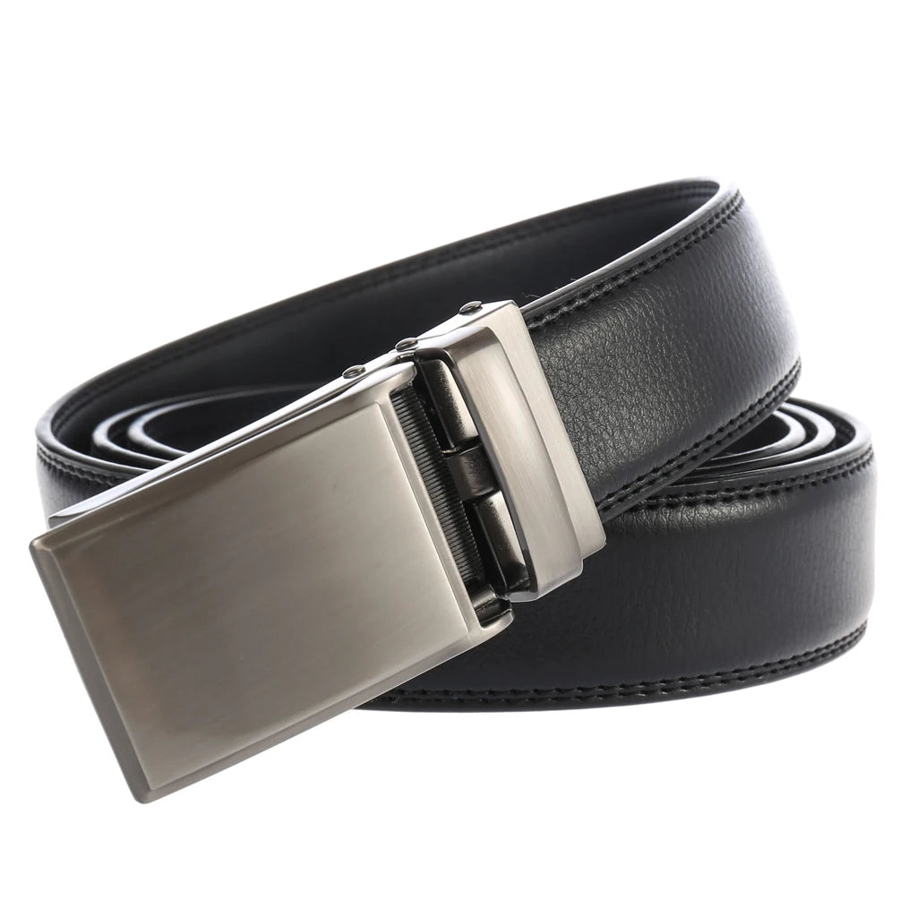JMT-265290 Automatic Buckle Genuine Leather Belt for Men - Model LY33-1766-1