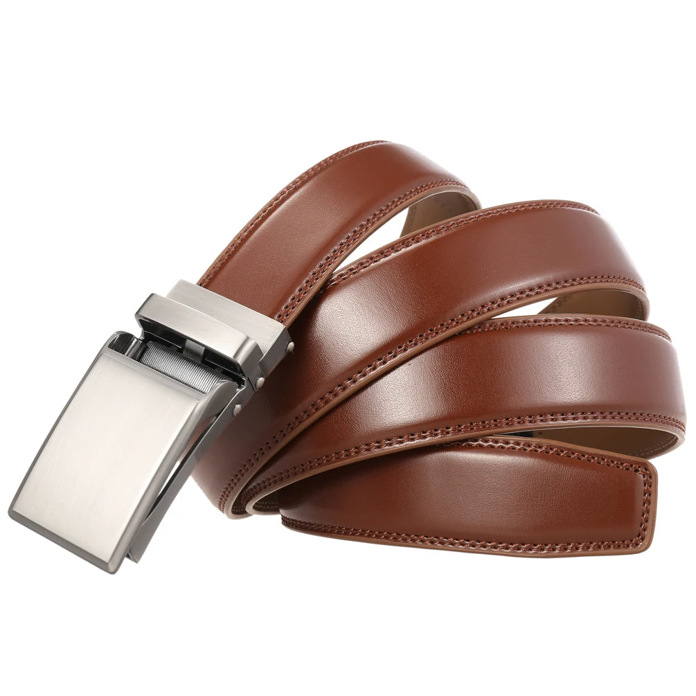 JMT-265290 Automatic Buckle Genuine Leather Belt for Men - Model LY33-1766-1