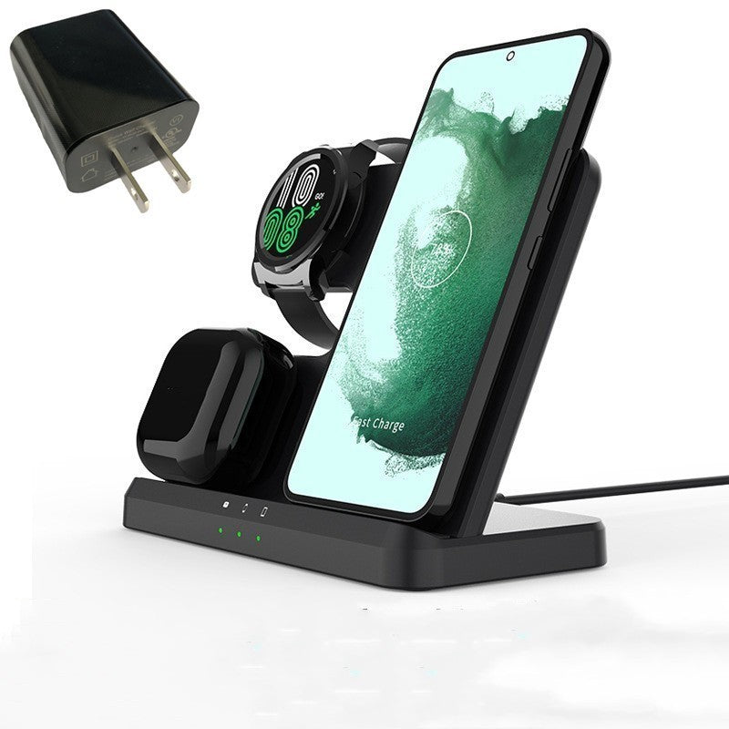 JMT-265546 3-in-1 Multifunctional Fast Wireless Charging Station - Black & White Options