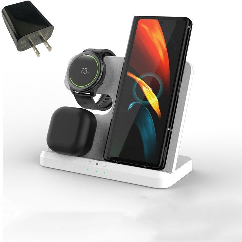 JMT-265546 3-in-1 Multifunctional Fast Wireless Charging Station - Black & White Options