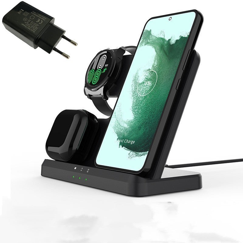 JMT-265546 3-in-1 Multifunctional Fast Wireless Charging Station - Black & White Options