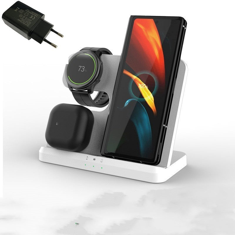 JMT-265546 3-in-1 Multifunctional Fast Wireless Charging Station - Black & White Options