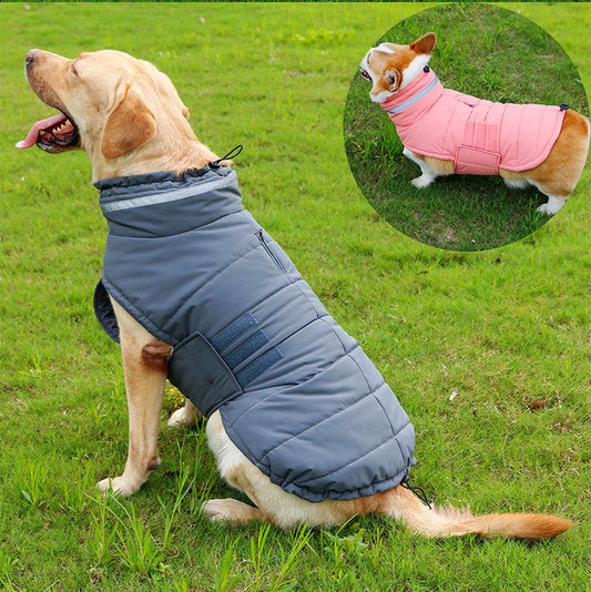 JMT-265610 Cold-Proof and Rain-Proof Pet Coat for Large Dogs - Corgi Trench Style Clothing