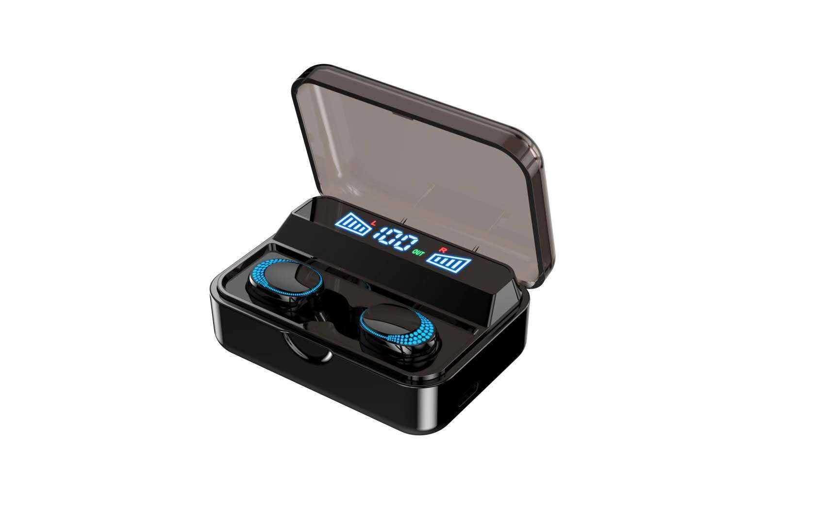 JMT-265674 Wireless Binaural Bluetooth Headset with Power Display and Long Battery Life