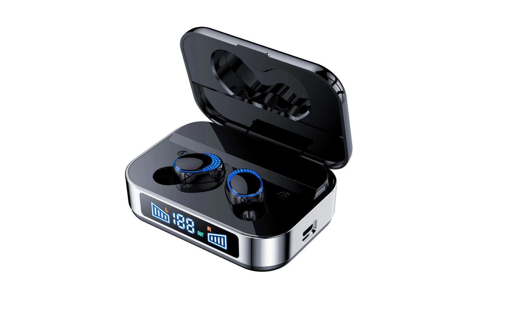 JMT-265674 Wireless Binaural Bluetooth Headset with Power Display and Long Battery Life