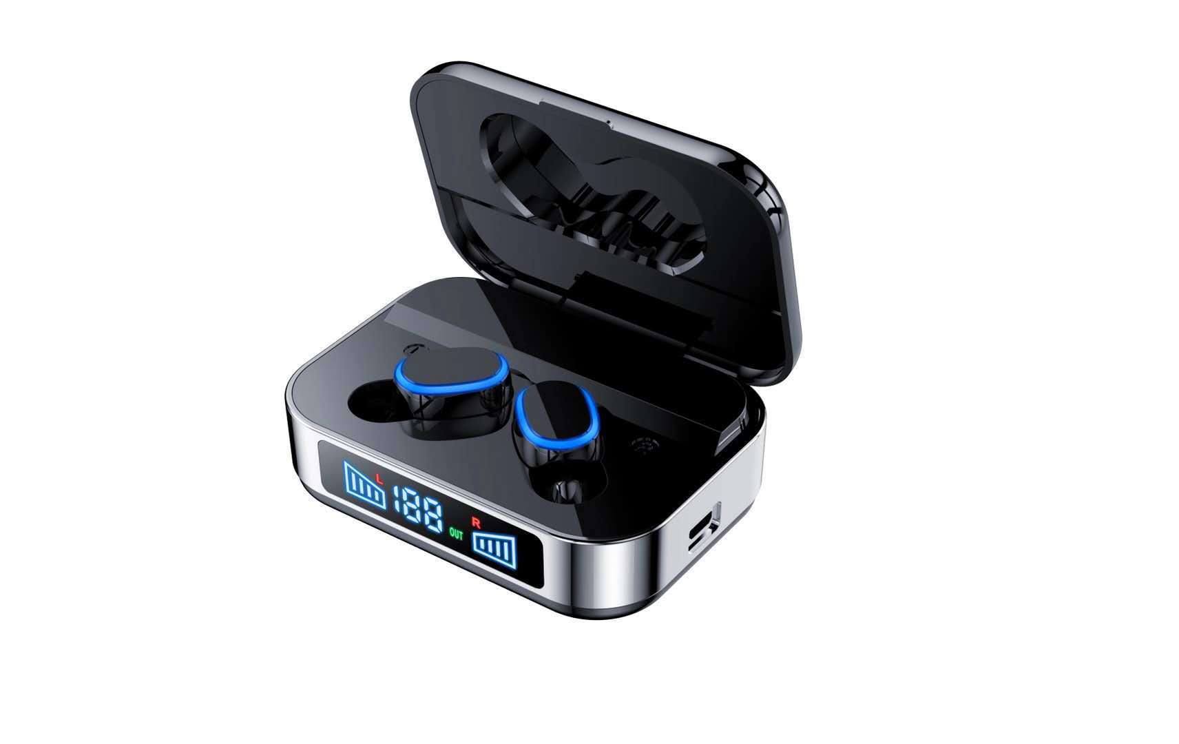 JMT-265674 Wireless Binaural Bluetooth Headset with Power Display and Long Battery Life