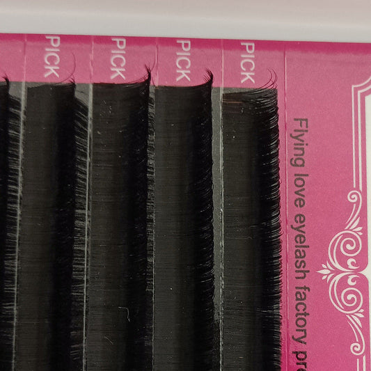 JMT-265802 Handmade Soft Silk Fiber False Eyelashes - Natural Length 8-12MM with Multiple Curl Options