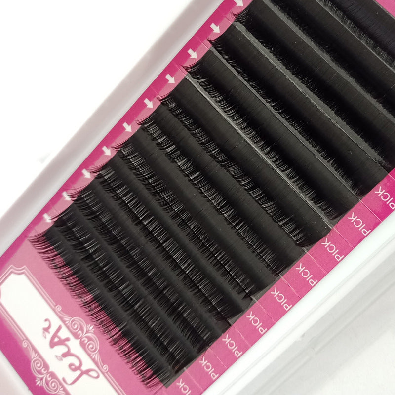 JMT-265802 Handmade Soft Silk Fiber False Eyelashes - Natural Length 8-12MM with Multiple Curl Options