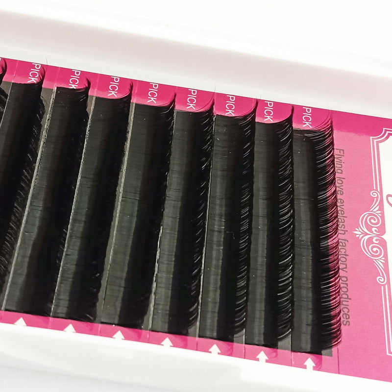 JMT-265802 Handmade Soft Silk Fiber False Eyelashes - Natural Length 8-12MM with Multiple Curl Options
