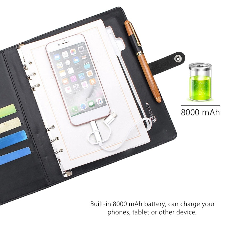 JMT-265866 Portable 8000 mAh Rechargeable Laptop Power Bank with Wireless Charging and Multiple USB Connectors