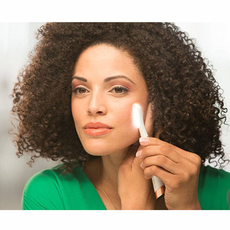JMT-265930 LED Facial Hair Remover and Exfoliator with Replacement Heads - Painless Skin Care Tool