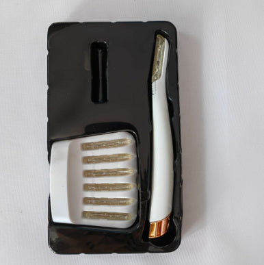 JMT-265930 LED Facial Hair Remover and Exfoliator with Replacement Heads - Painless Skin Care Tool
