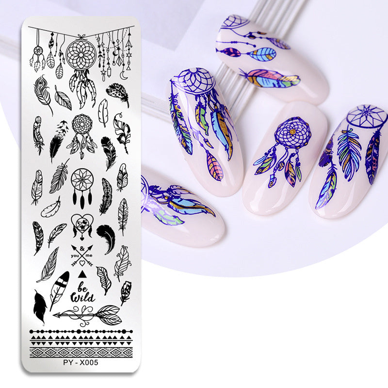 JMT-265994 Stainless Steel Nail Printing Plates - Small Square Design, Multiple Models Available